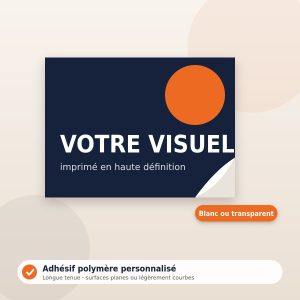 Adhésif polymère personnalisé – illustration Je Pose Mon Enseigne