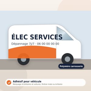 Adhésif pour véhicule – illustration Je Pose Mon Enseigne