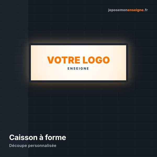 Caisson lumineux à forme personnalisée