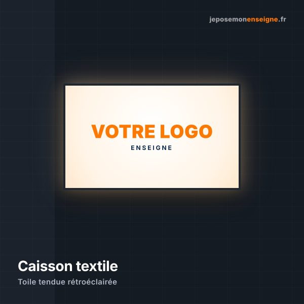 Caisson lumineux textile rétroéclairé