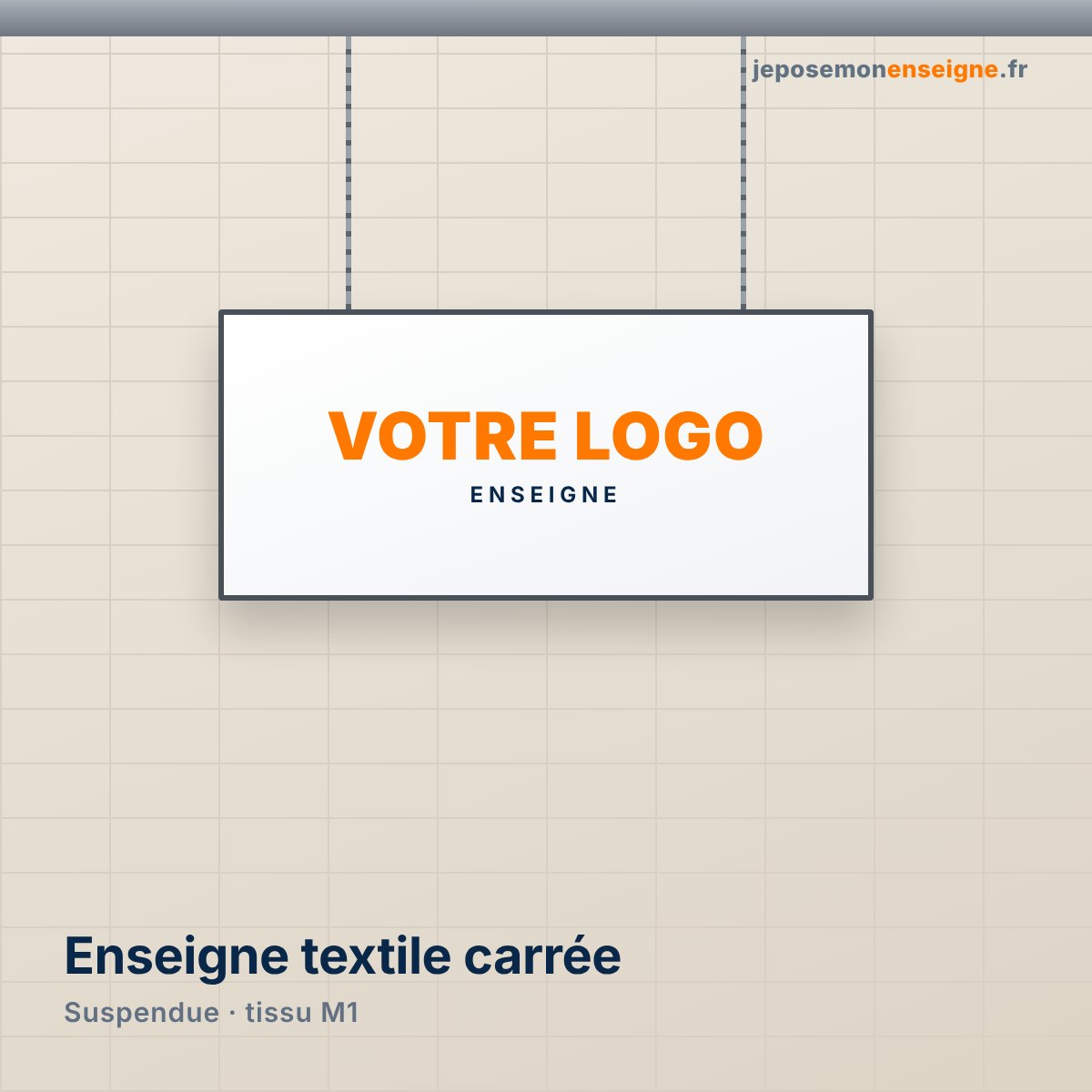 Enseigne suspendue carrée