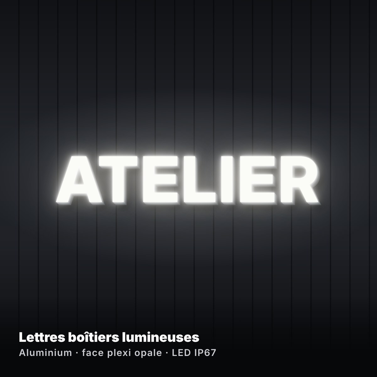Lettres boîtiers lumineuses
