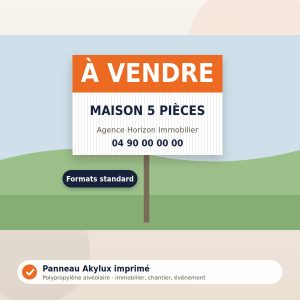 Panneau Akylux imprimé – illustration Je Pose Mon Enseigne