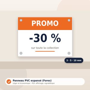 Panneau PVC expansé (Forex) imprimé – illustration Je Pose Mon Enseigne