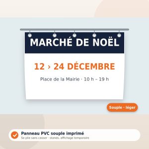 Panneau PVC souple imprimé – illustration Je Pose Mon Enseigne