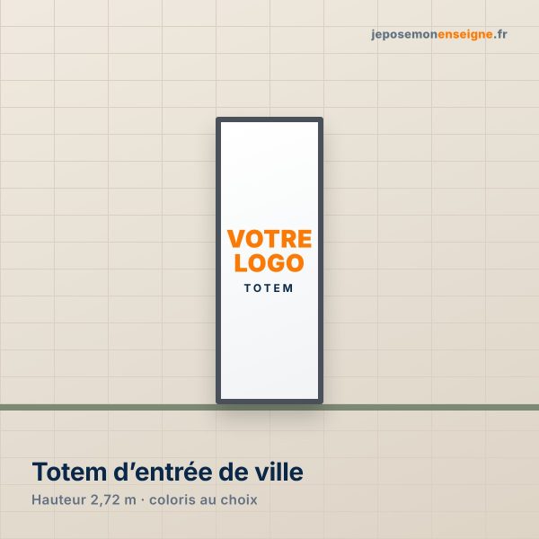 Totem d’entrée de ville moderne