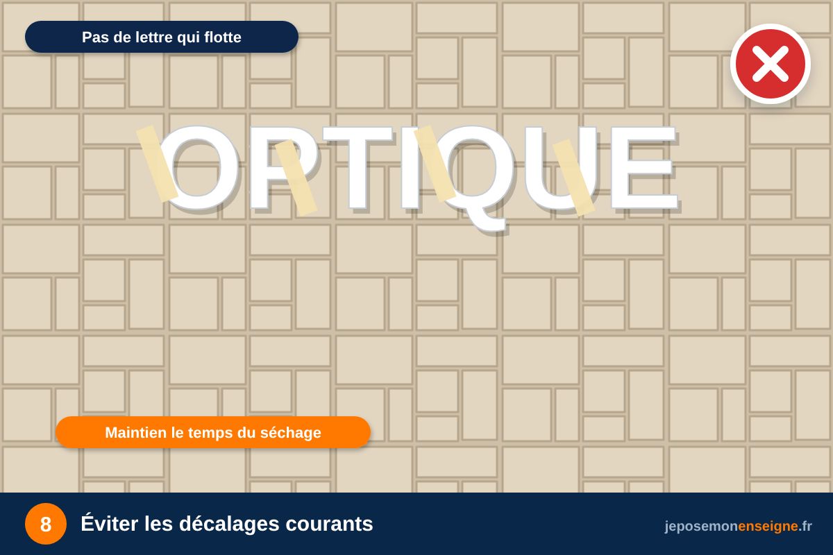 Éviter les décalages courants – Comment aligner parfaitement un mot : espacement et ligne de base