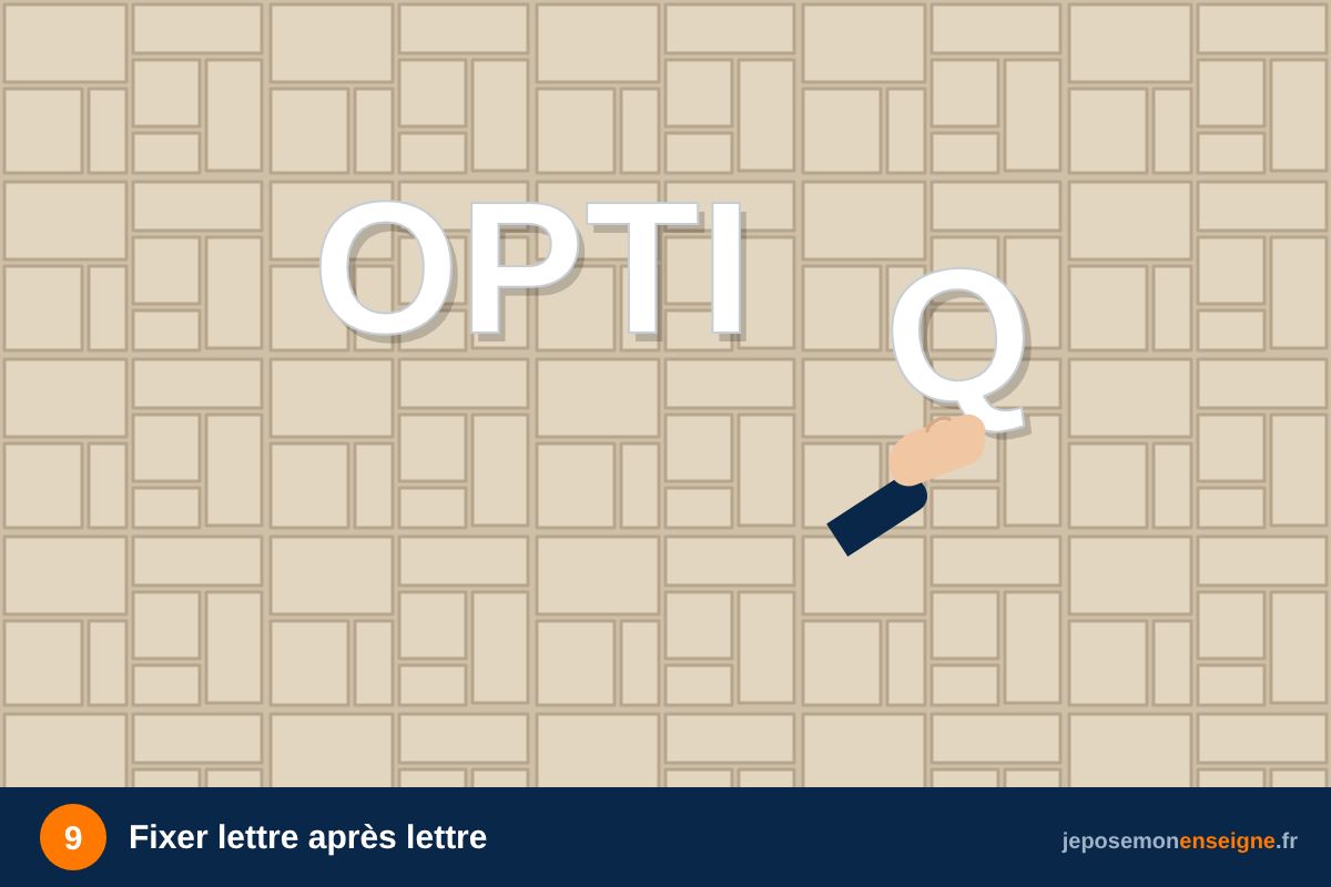 Fixer lettre après lettre – Comment aligner parfaitement un mot : espacement et ligne de base