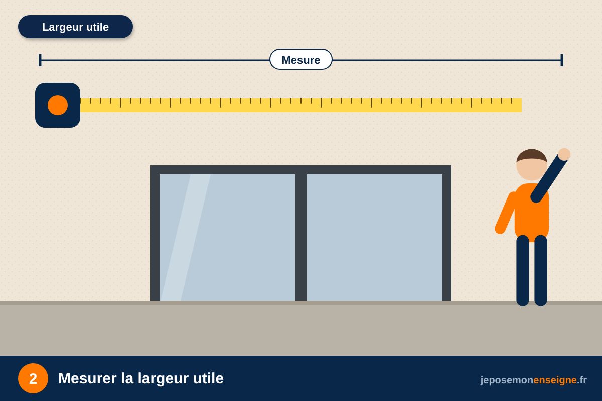 Mesurer la largeur utile – Bien mesurer sa façade avant de commander