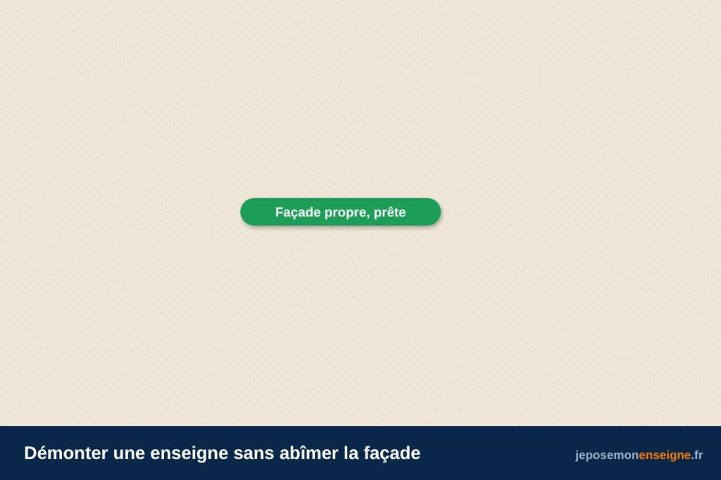 Démonter une enseigne sans abîmer la façade