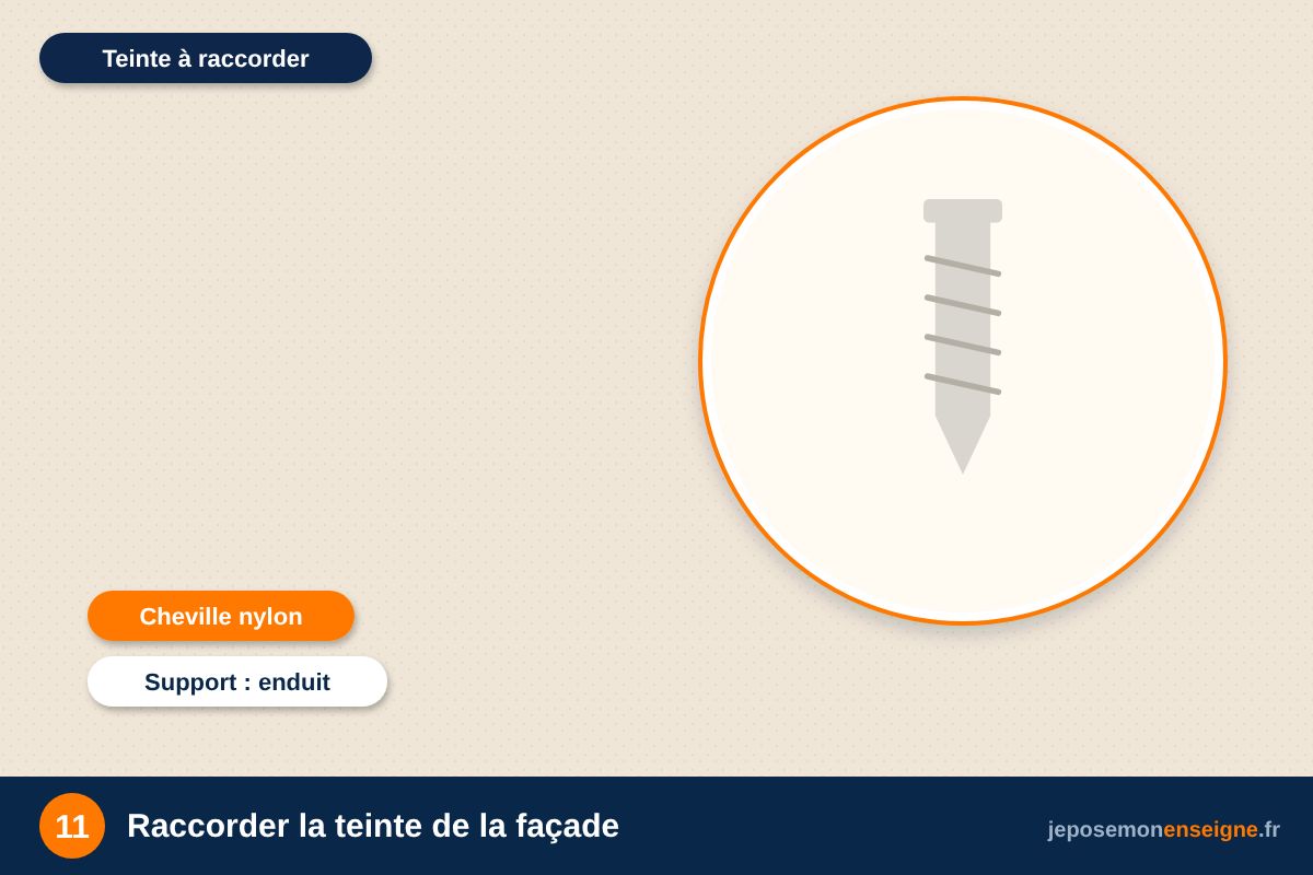 Raccorder la teinte de la façade – Démonter une enseigne sans abîmer la façade