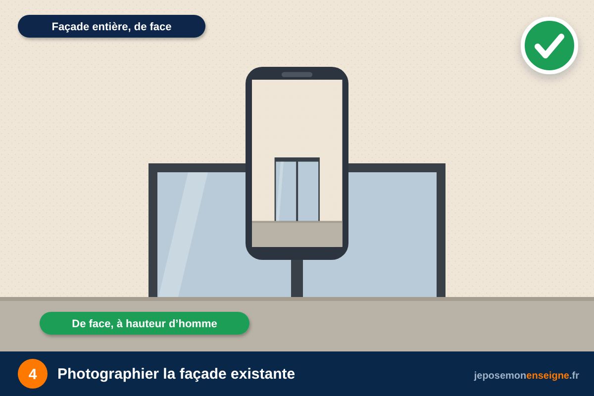Photographier la façade existante – Autorisation d’enseigne : remplir son dossier pas à pas