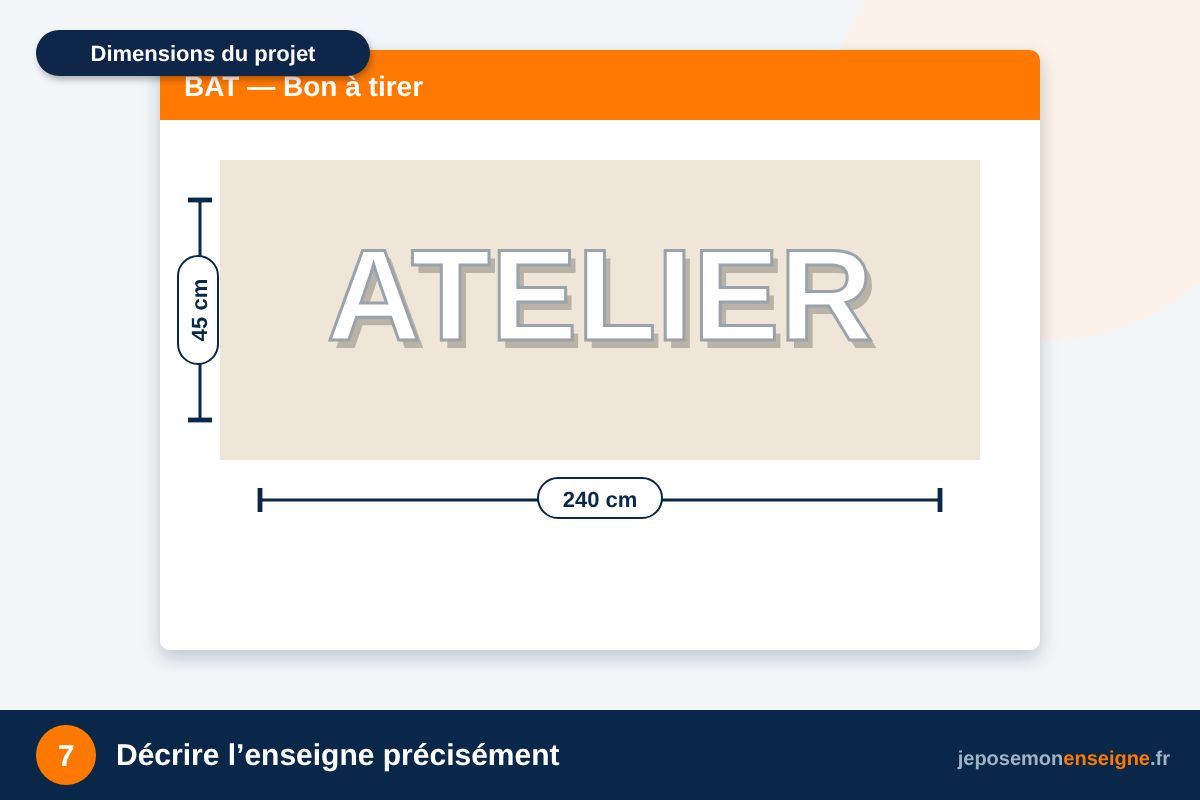 Décrire l’enseigne précisément – Autorisation d’enseigne : remplir son dossier pas à pas