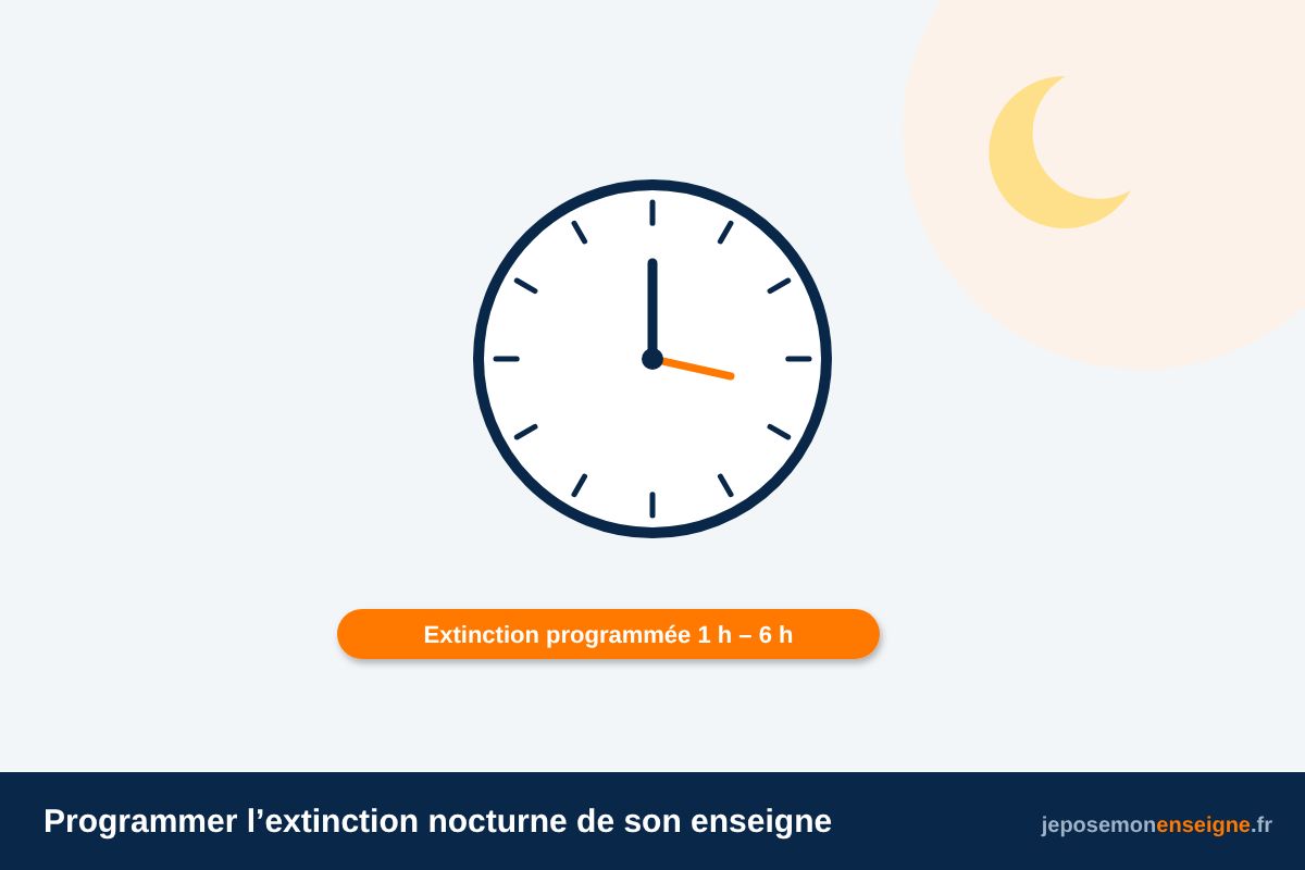 Programmer l’extinction nocturne de son enseigne