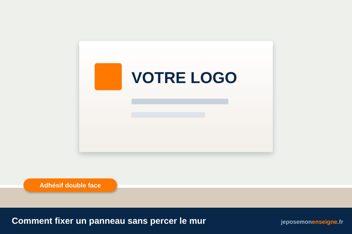 Comment fixer un panneau sans percer le mur