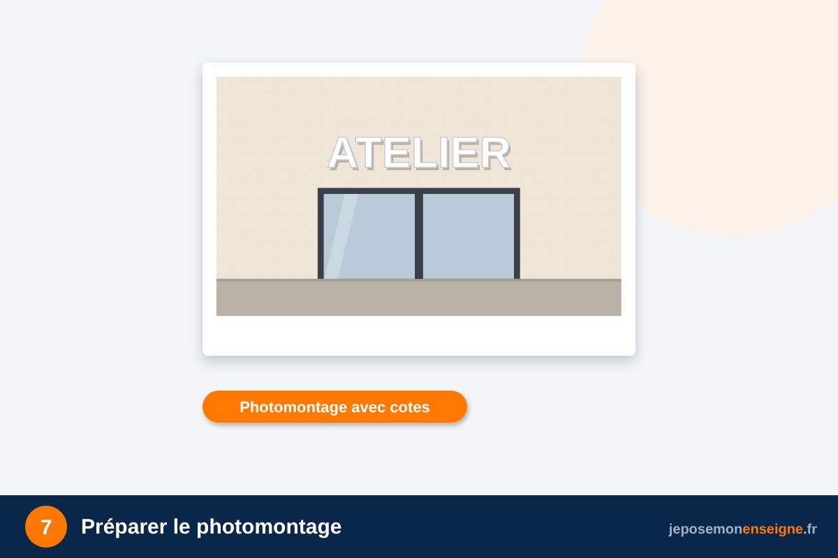 Préparer le photomontage – Hauteur et saillie d’une enseigne drapeau : les règles
