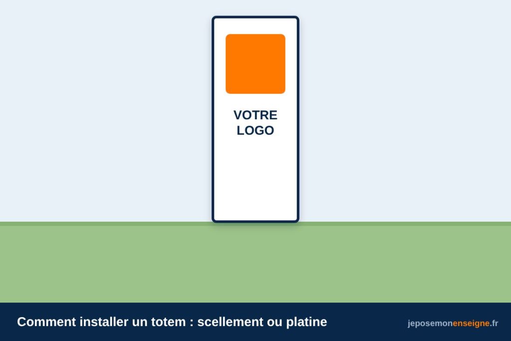 Comment installer un totem : scellement ou platine
