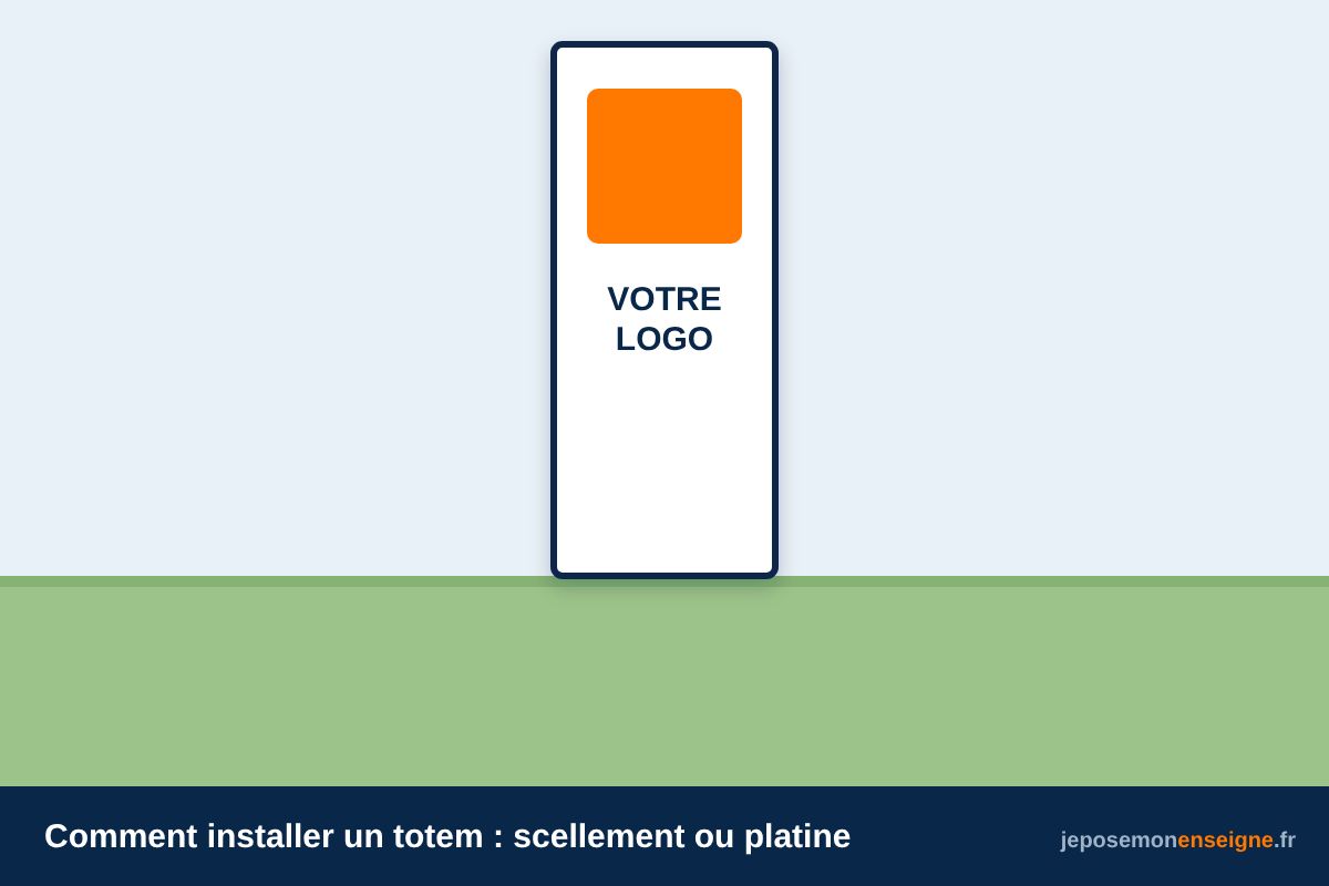 Comment installer un totem : scellement ou platine