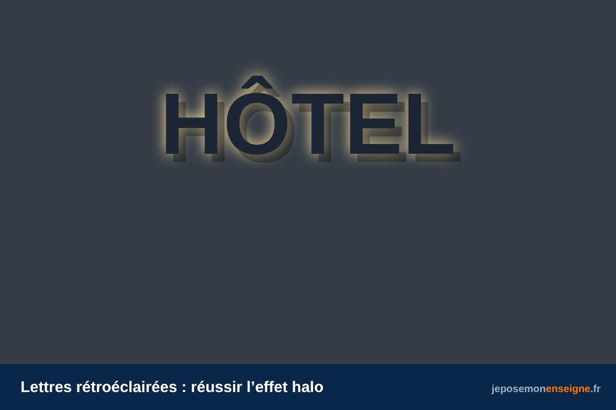 Lettres rétroéclairées : réussir l’effet halo