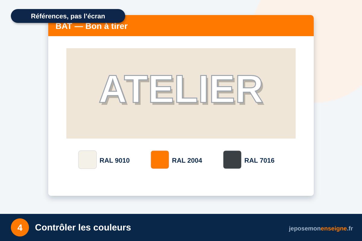 Contrôler les couleurs – Lire et valider son BAT d’enseigne