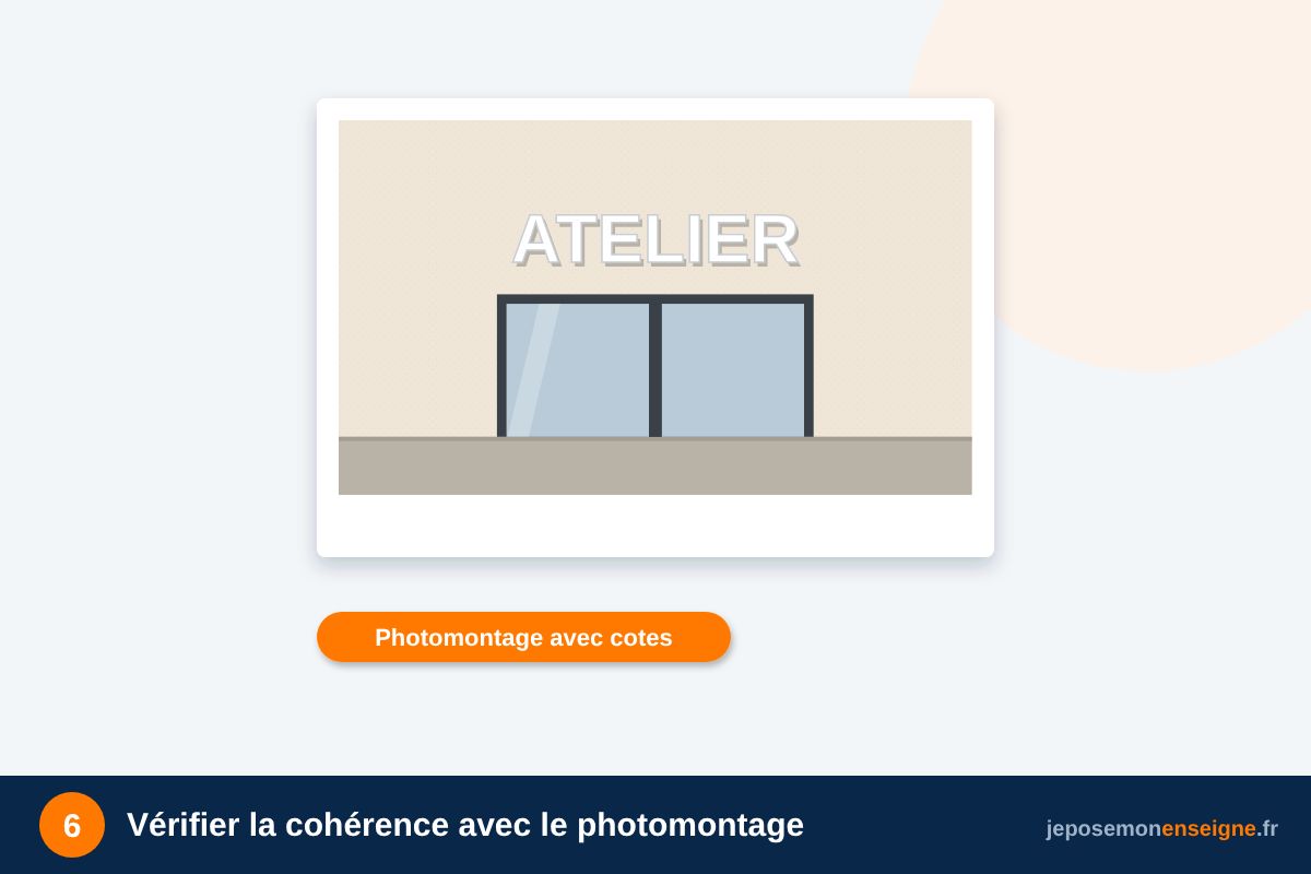 Vérifier la cohérence avec le photomontage – Lire et valider son BAT d’enseigne