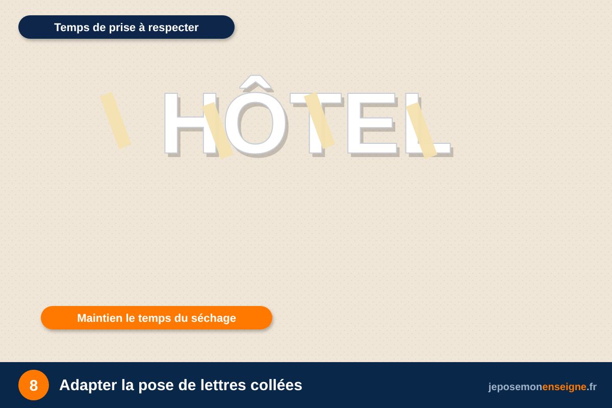 Adapter la pose de lettres collées – Météo et température : quand poser son enseigne ?