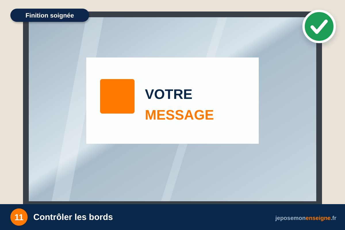 Contrôler les bords – Pose humide : la méthode pour poser un adhésif sur grande surface
