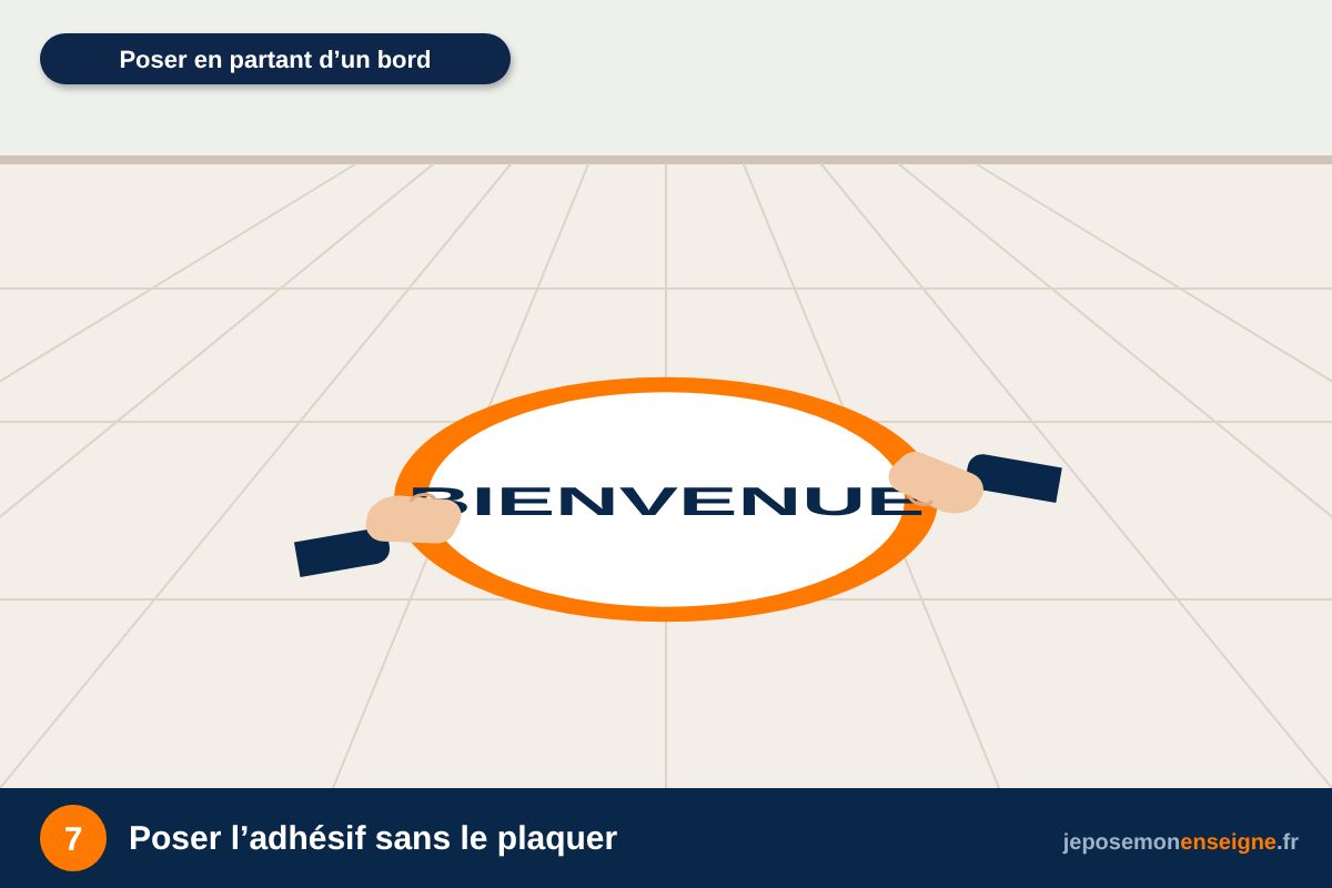 Poser l’adhésif sans le plaquer – Comment poser un adhésif de sol antidérapant