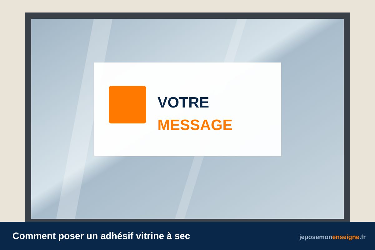 Comment poser un adhésif vitrine à sec