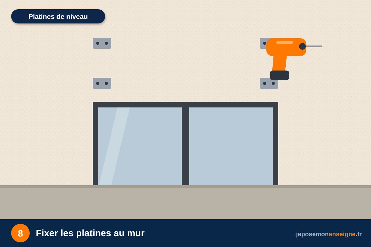 Fixer les platines au mur – Comment poser un caisson lumineux LED