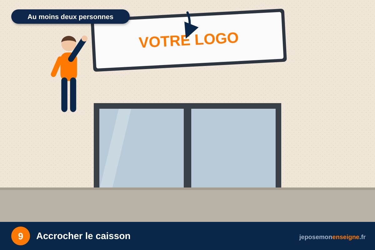 Accrocher le caisson – Comment poser un caisson lumineux LED