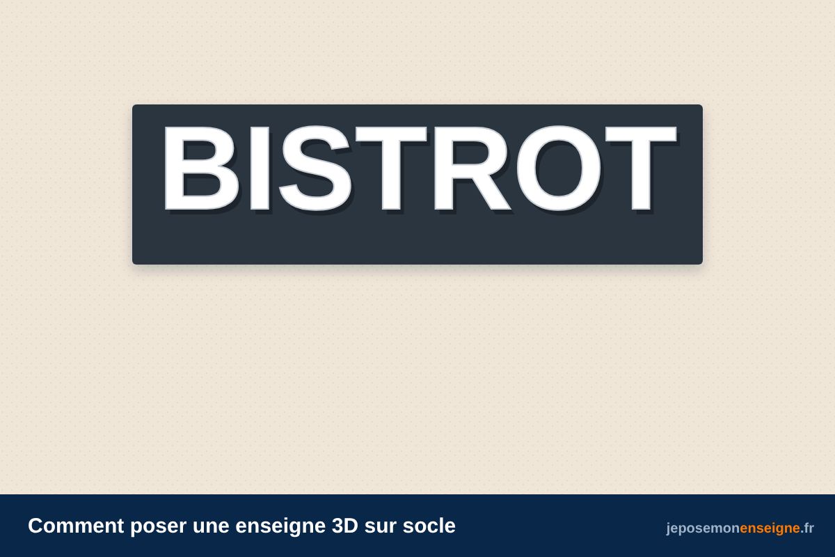 Comment poser une enseigne 3D sur socle
