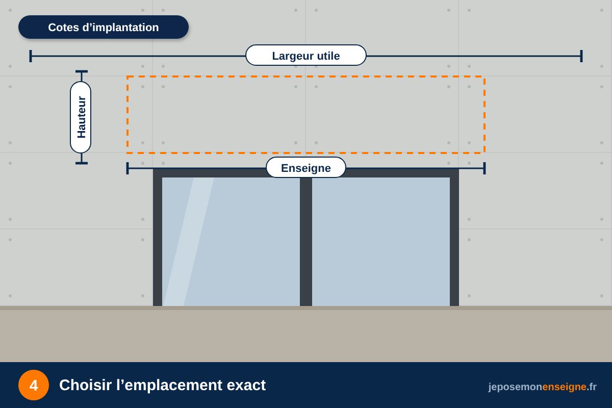 Choisir l’emplacement exact – Comment poser une enseigne 3D sur socle