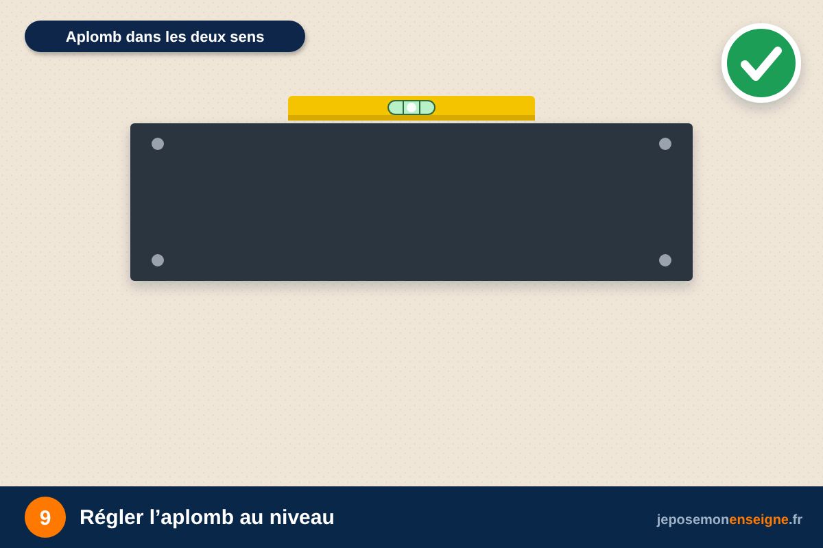 Régler l’aplomb au niveau – Comment poser une enseigne 3D sur socle