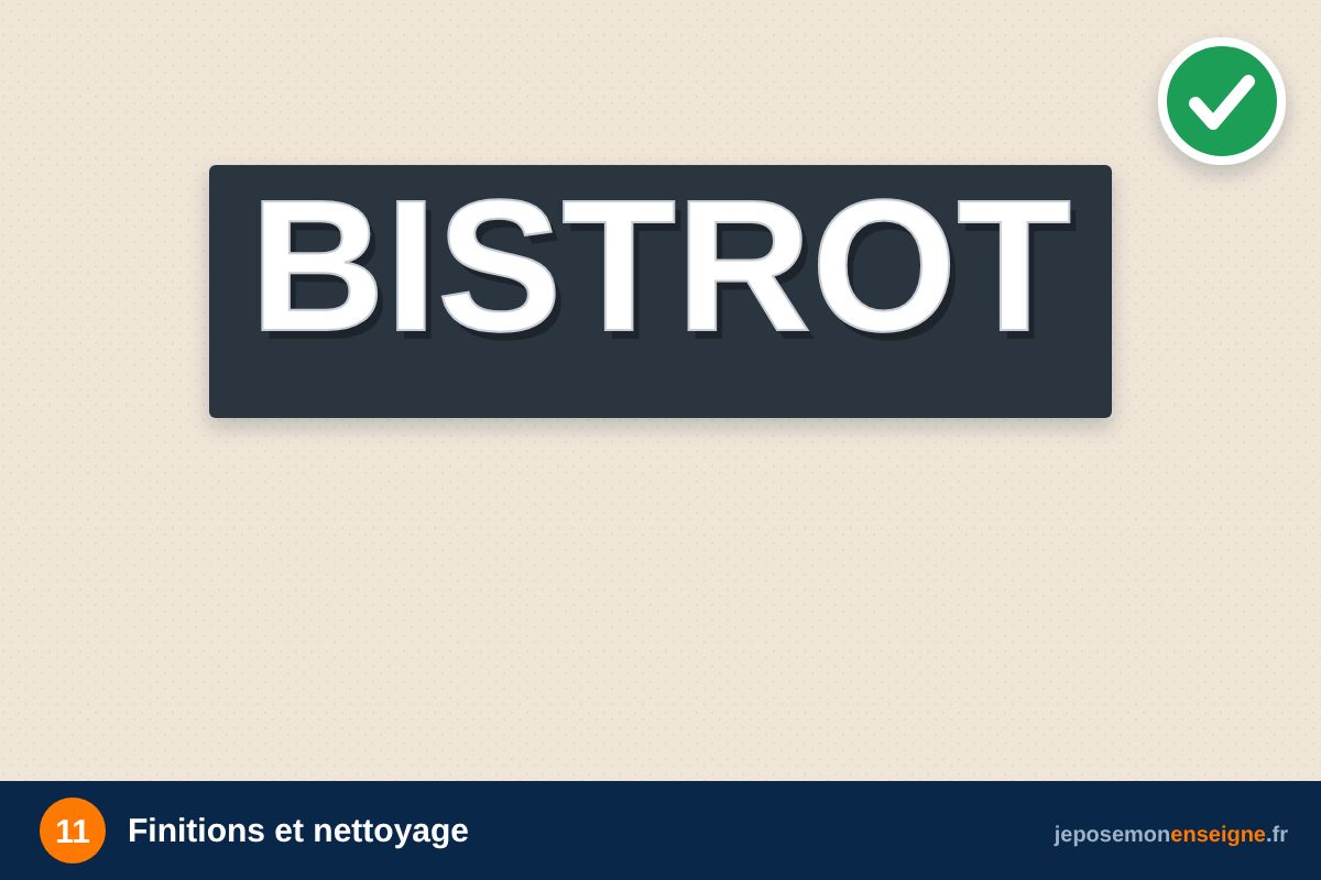 Finitions et nettoyage – Comment poser une enseigne 3D sur socle