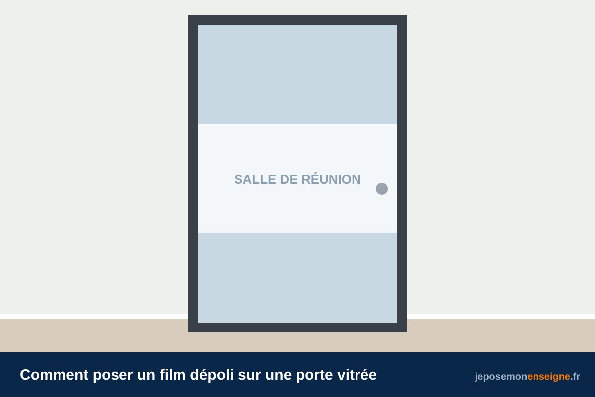 Comment poser un film dépoli sur une porte vitrée