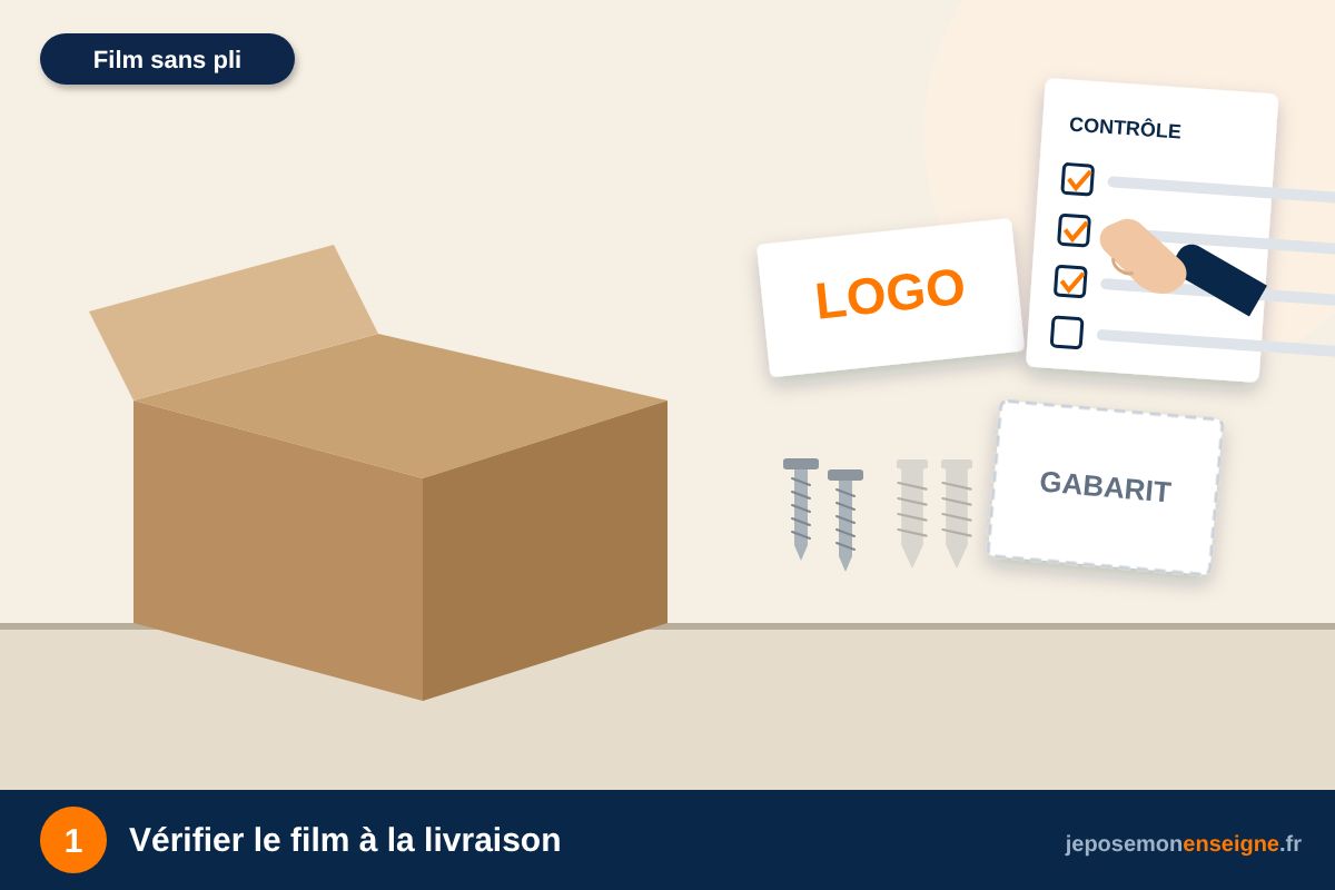 Vérifier le film à la livraison – Comment poser un film dépoli sur une porte vitrée