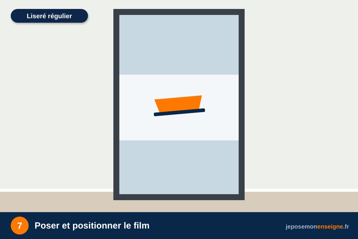 Poser et positionner le film – Comment poser un film dépoli sur une porte vitrée