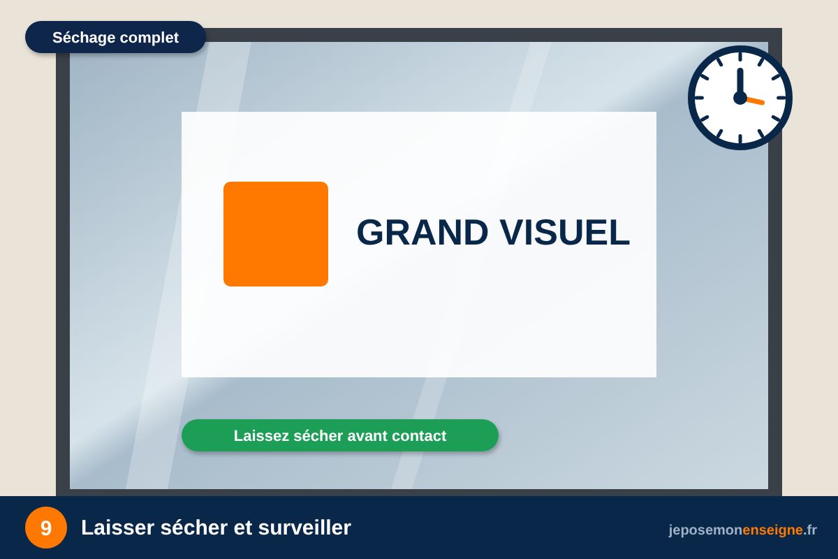 Laisser sécher et surveiller – Comment poser un film dépoli sur une porte vitrée