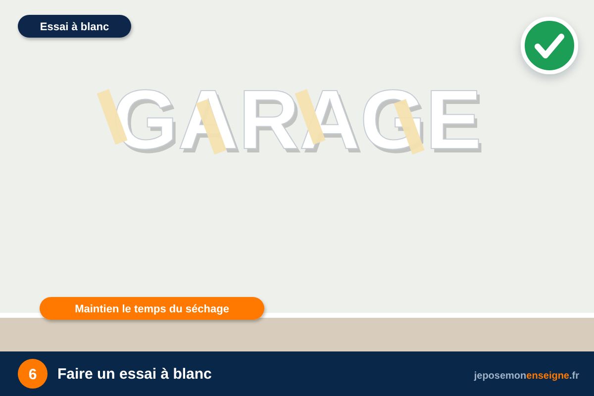 Faire un essai à blanc – Comment poser des lettres bois et polystyrène en intérieur