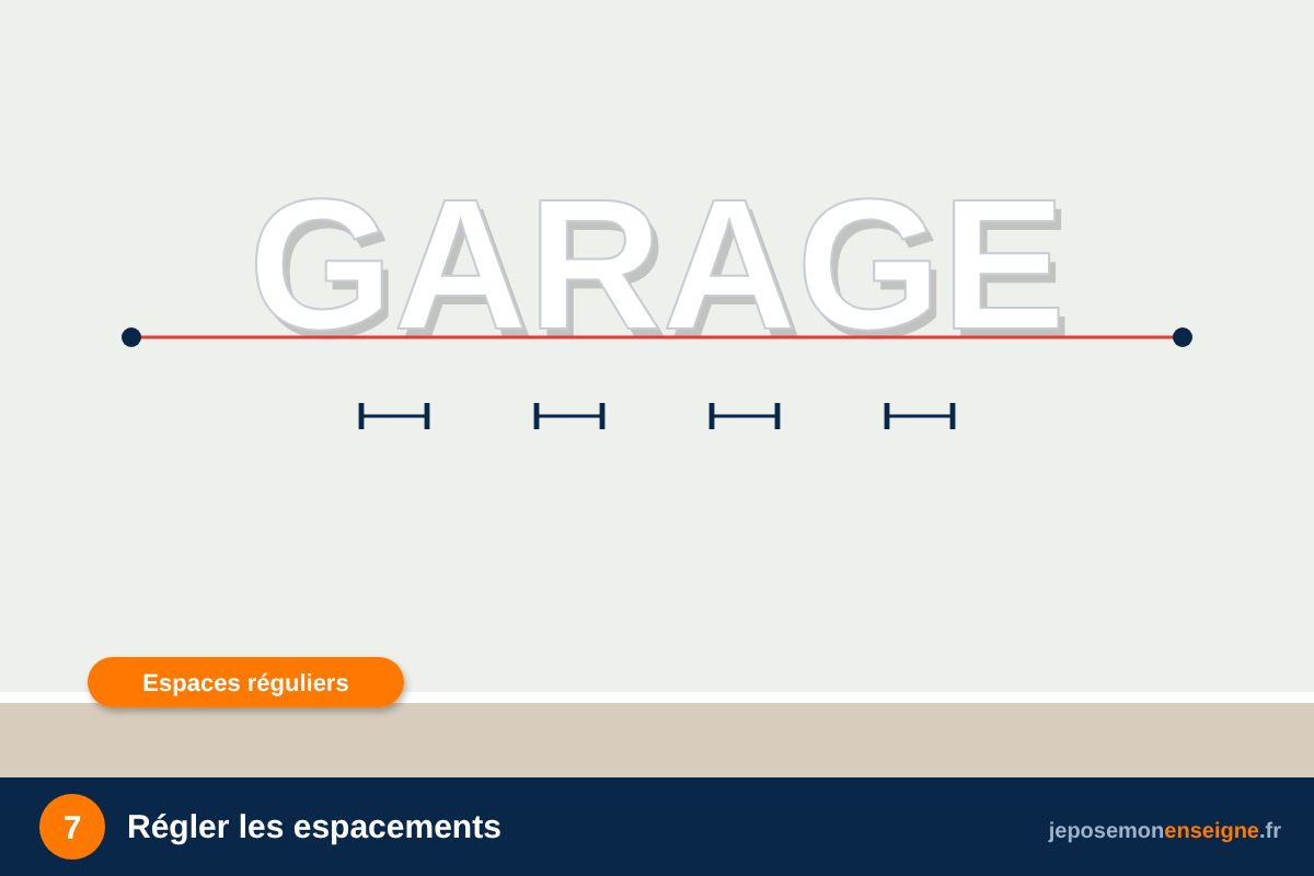 Régler les espacements – Comment poser des lettres bois et polystyrène en intérieur