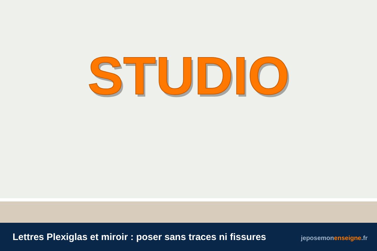 Lettres Plexiglas et miroir : poser sans traces ni fissures