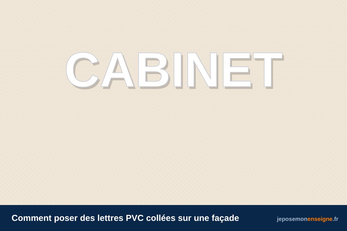 Comment poser des lettres PVC collées sur une façade