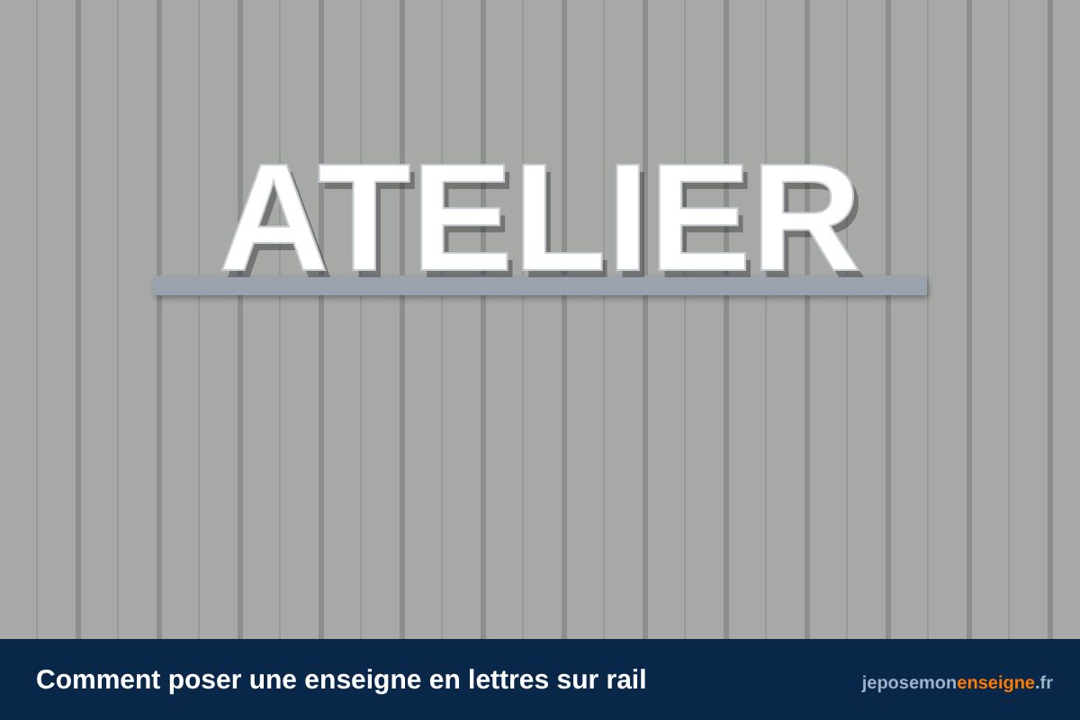 Comment poser une enseigne en lettres sur rail