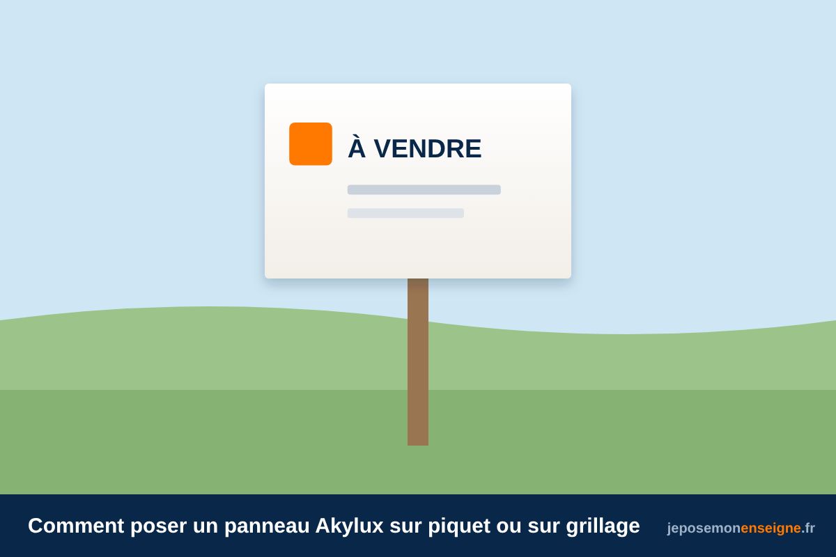 Comment poser un panneau Akylux sur piquet ou sur grillage