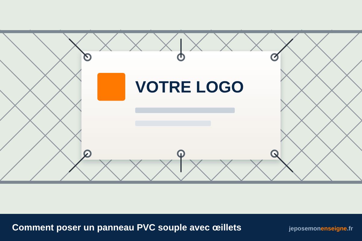 Comment poser un panneau PVC souple avec œillets