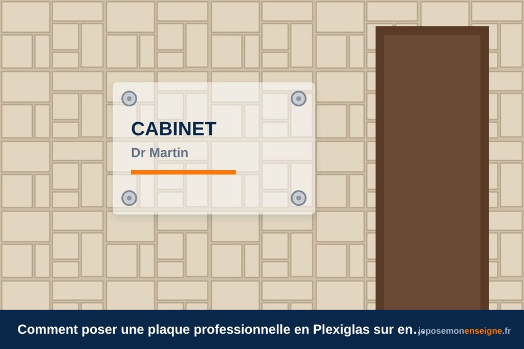 Comment poser une plaque professionnelle en Plexiglas sur entretoises