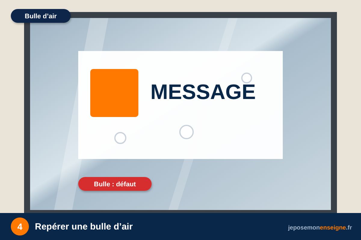 Repérer une bulle d’air – Bulles, plis, poussière : rattraper une pose d’adhésif