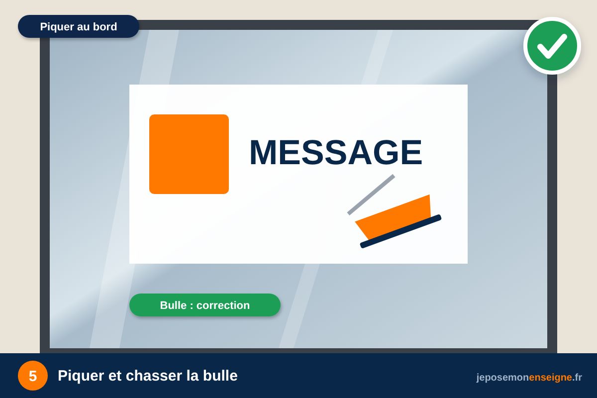 Piquer et chasser la bulle – Bulles, plis, poussière : rattraper une pose d’adhésif