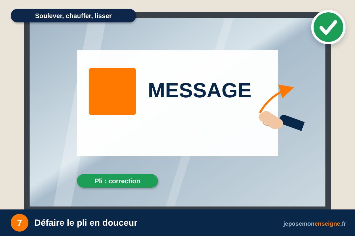Défaire le pli en douceur – Bulles, plis, poussière : rattraper une pose d’adhésif
